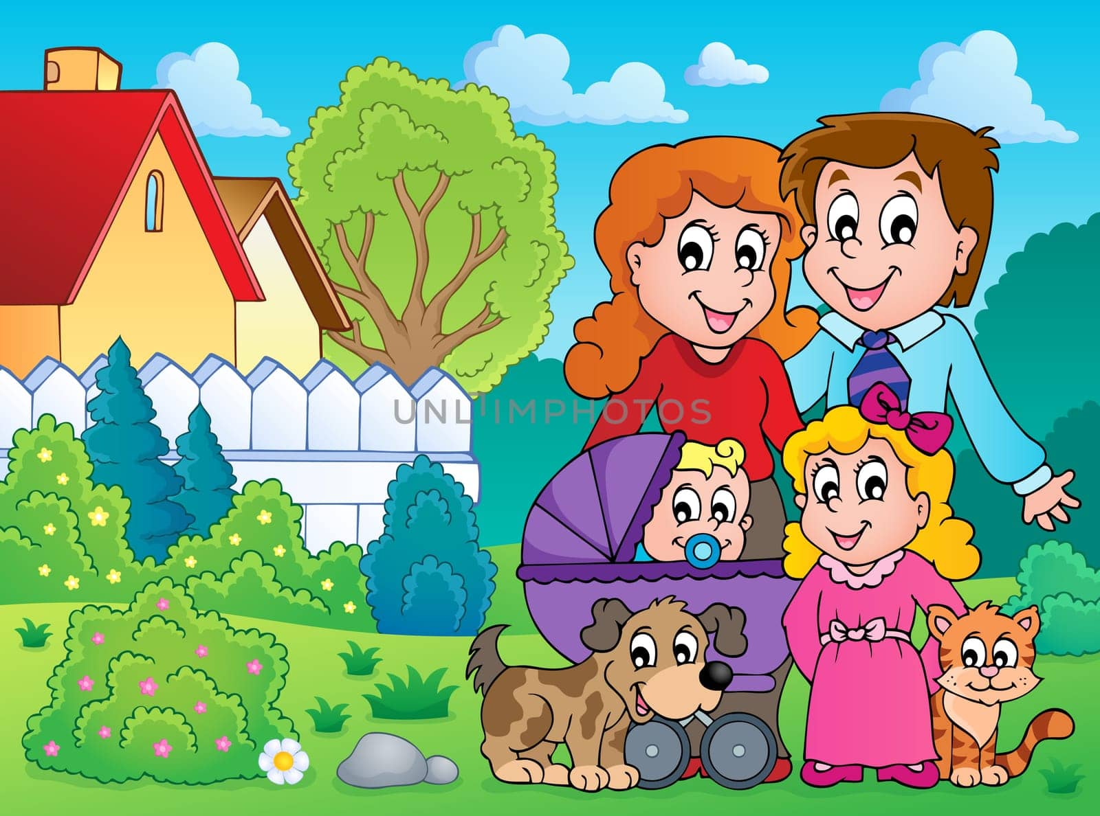 Family theme image 4 - eps10 vector illustration.