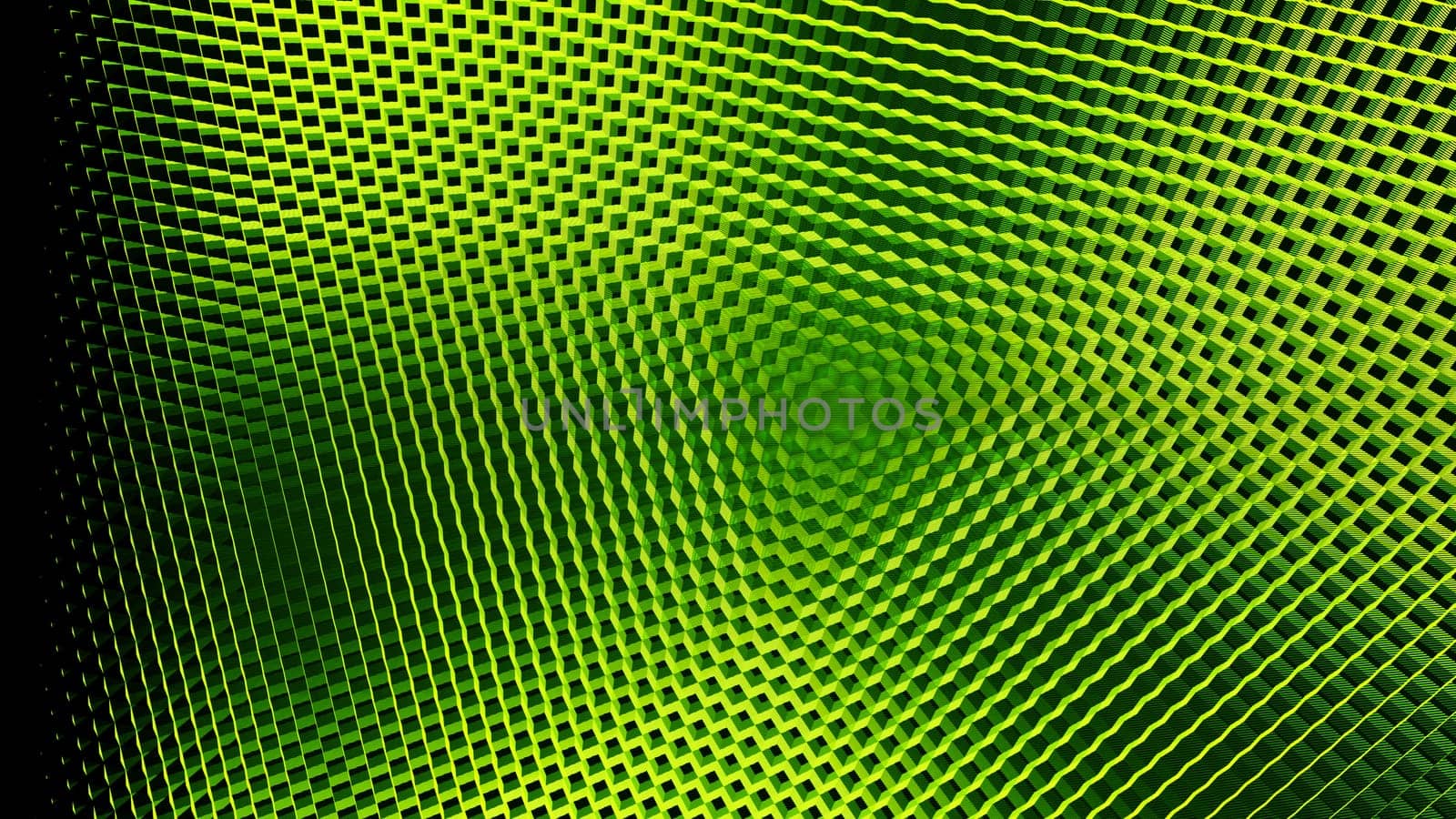 cubes shapes green hologram geometric pattern futuristic glow optical illusion background structure 3D illustration