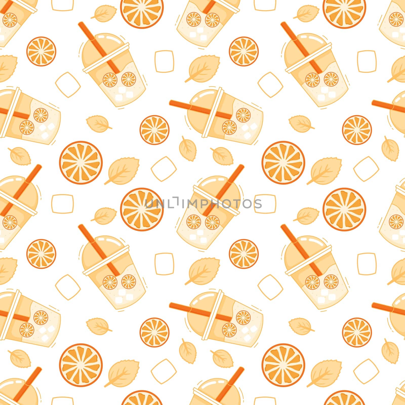 Vegetarian, Fruit and Vegetables Seamless Pattern Design with Fresh, Organic and Natural Food in Hand Drawn Flat Cartoon Background Illustration