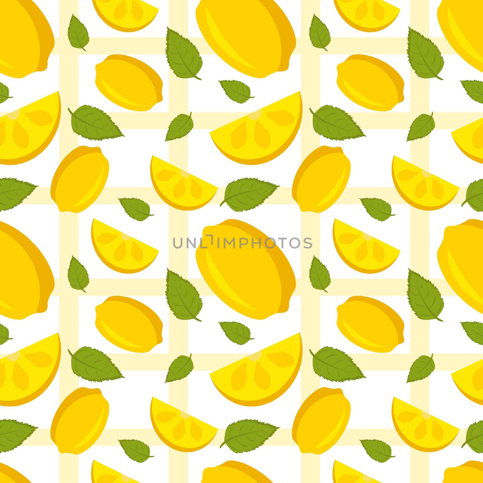 Vegetarian, Fruit and Vegetables Seamless Pattern Design with Fresh, Organic and Natural Food in Hand Drawn Flat Cartoon Background Illustration