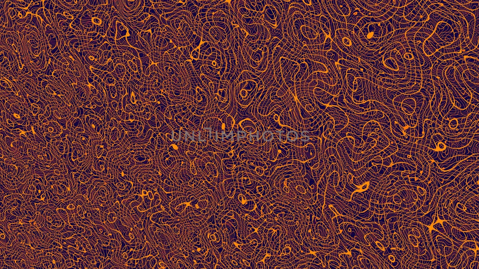 doodle lines waves abstract background orange chaos lineart graphic ripple vibrant illustration