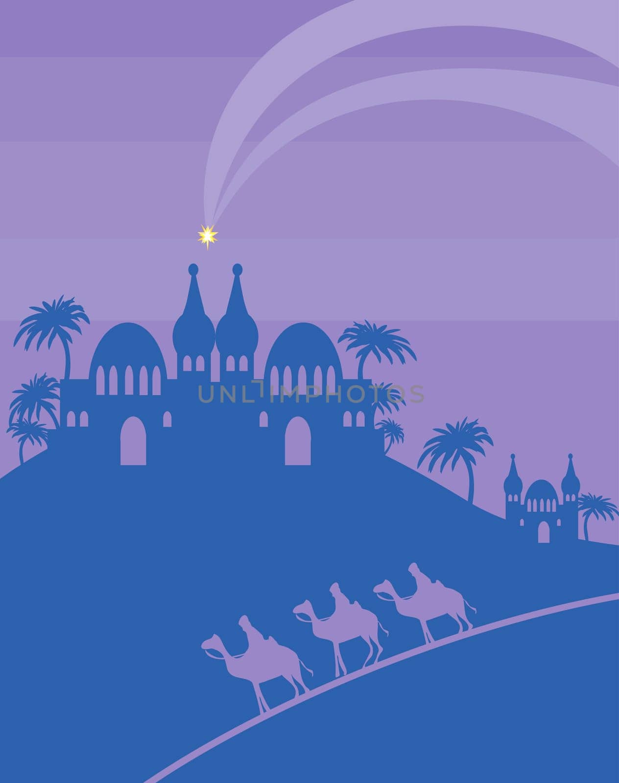Birth of Jesus in Bethlehem - abstract card