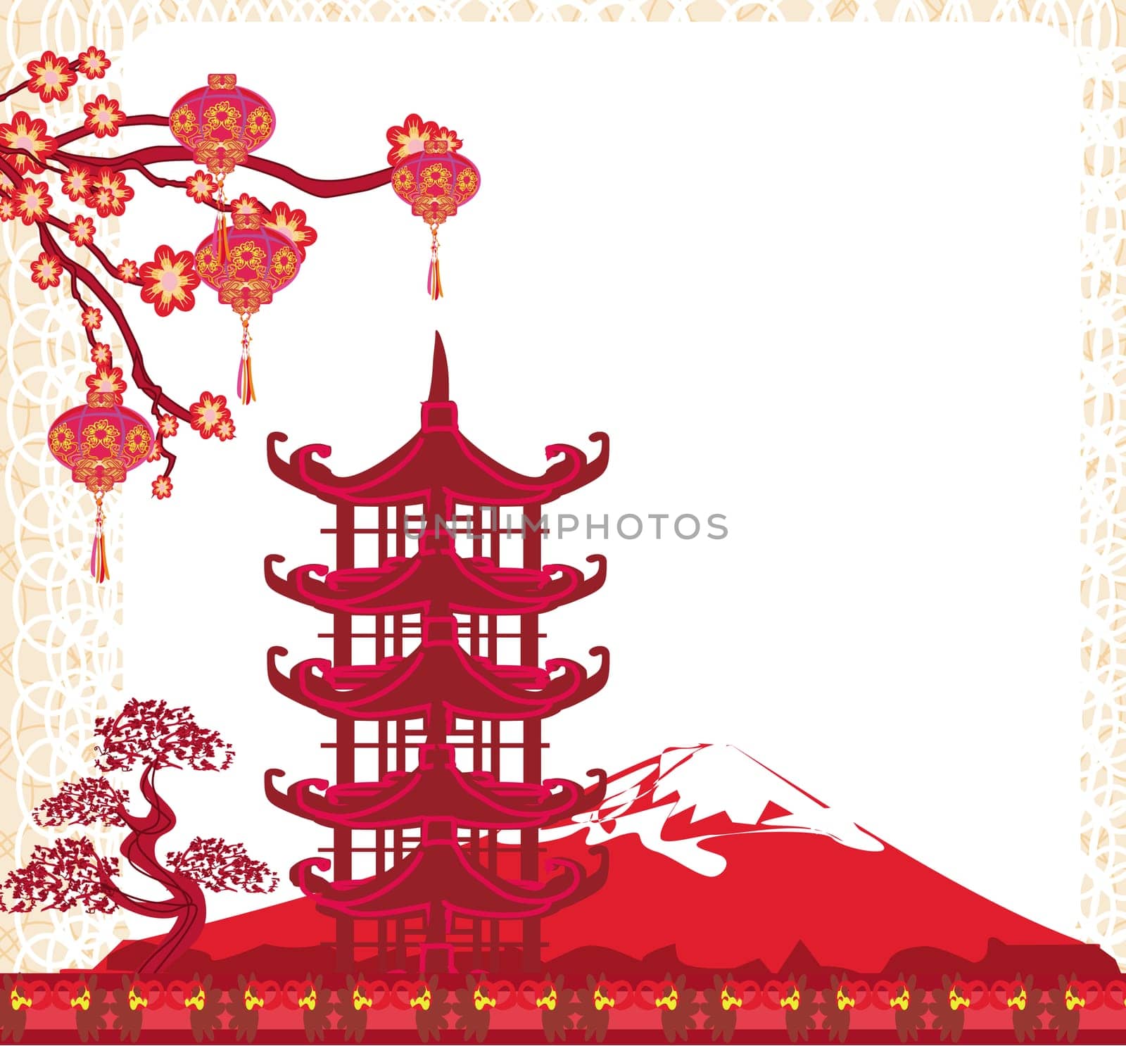 Mid-Autumn Festival for Chinese New Year card