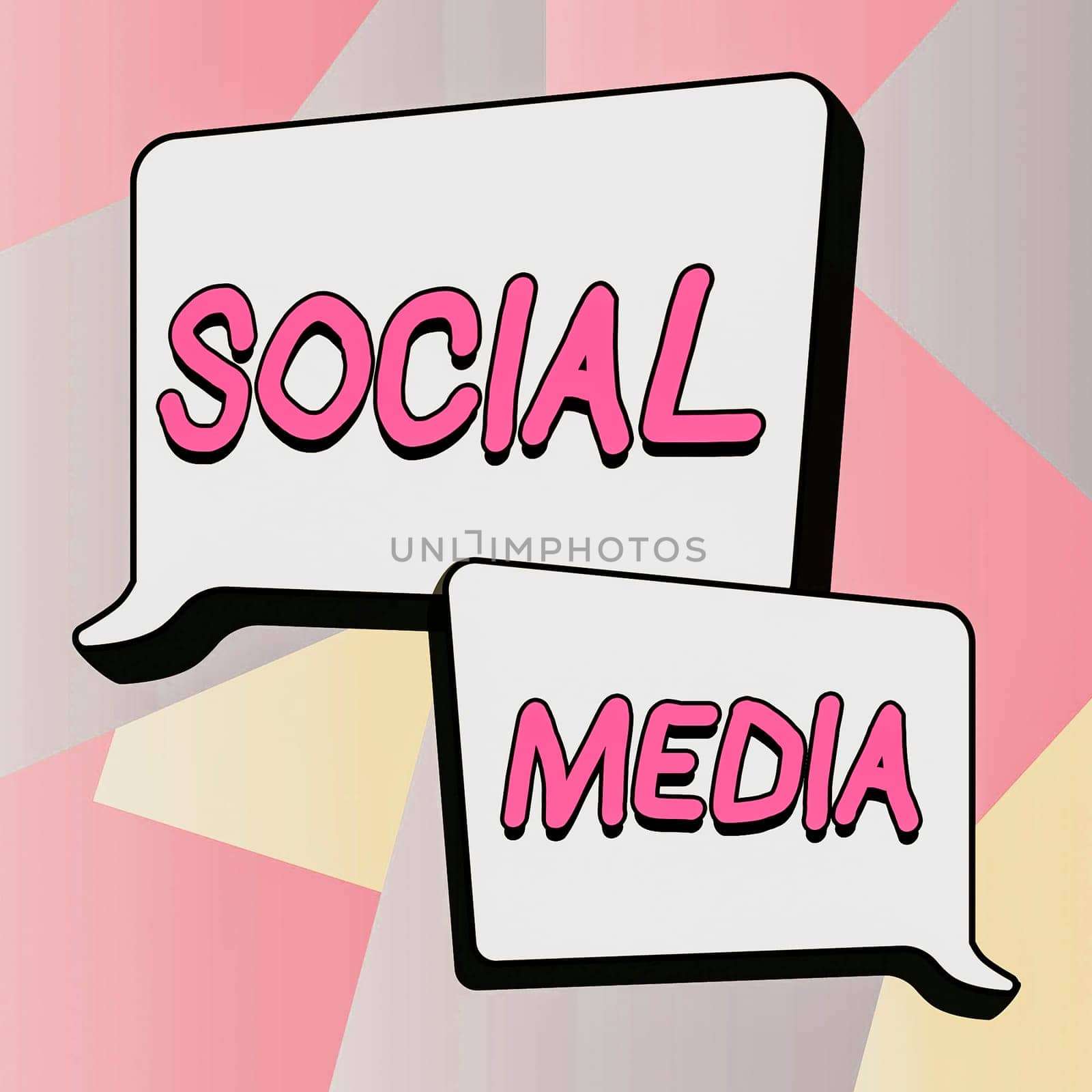 Conceptual display Social Media, Business idea Online communication channel Networking Microblogging