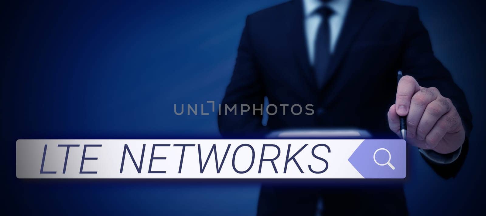 Text sign showing Lte Networks, Business idea Fastest network connection available for wireless communication