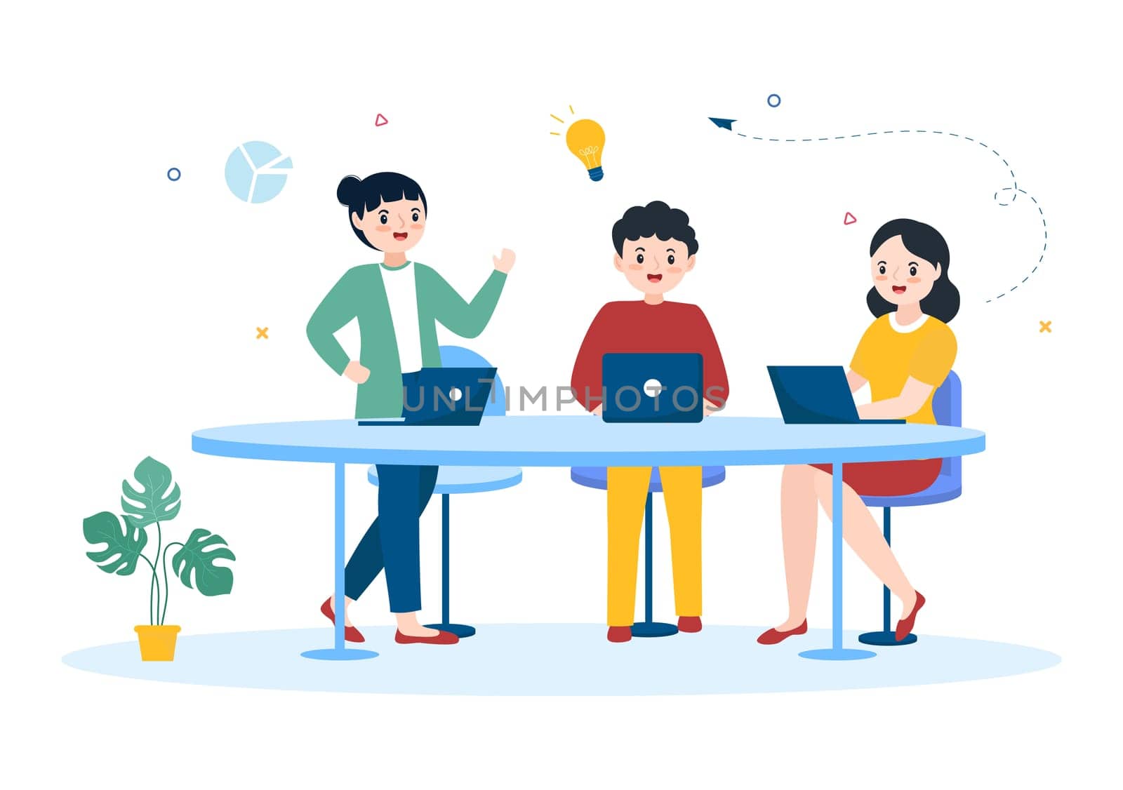 NGO or Non-Governmental Organization to Serve Specific Social and Political Needs in Template Hand Drawn Cartoon Flat Illustration