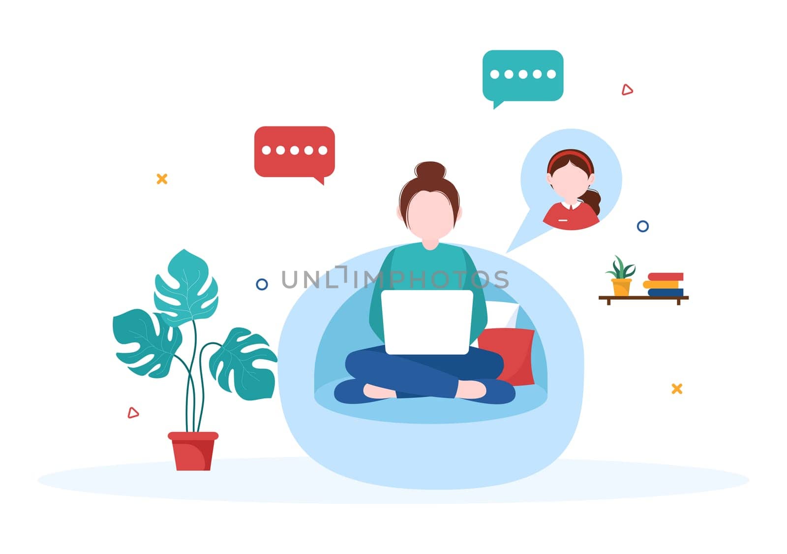 Immigration Consultant Template Hand Drawn Cartoon Flat Illustration Counseling Assistance for Provide Advice to People Who Will Make the Move