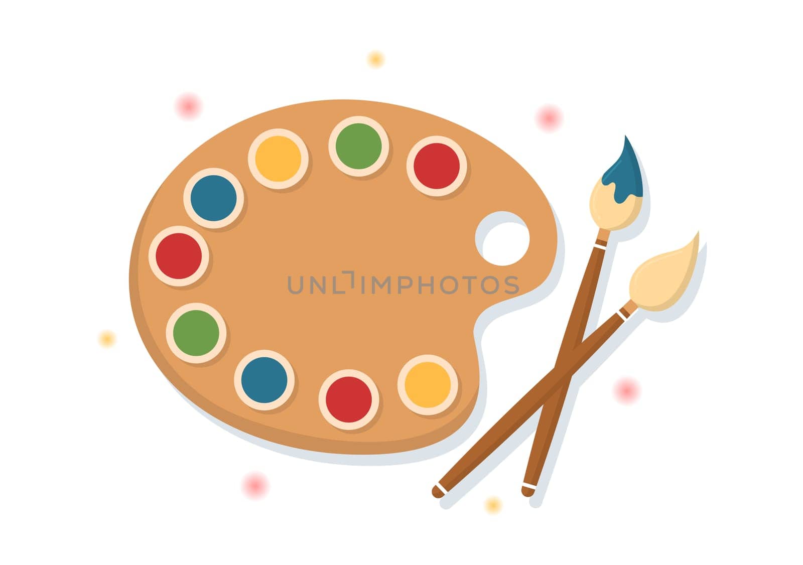 Art School of Painting with Live Model or Object using Tools and Equipment in Template Hand Drawn Cartoon Flat Illustration