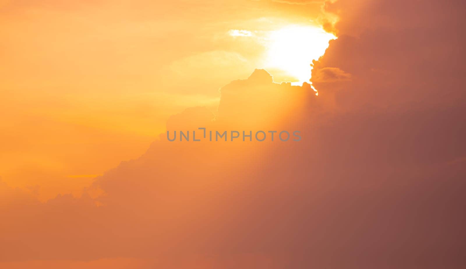 Abstract and pattern of cloud sky Calming coral, Orange, Trend color background, Pattern of colorful cloud and sky sunset or sunrise: Dramatic sunset in twilight, Beautyful of sky