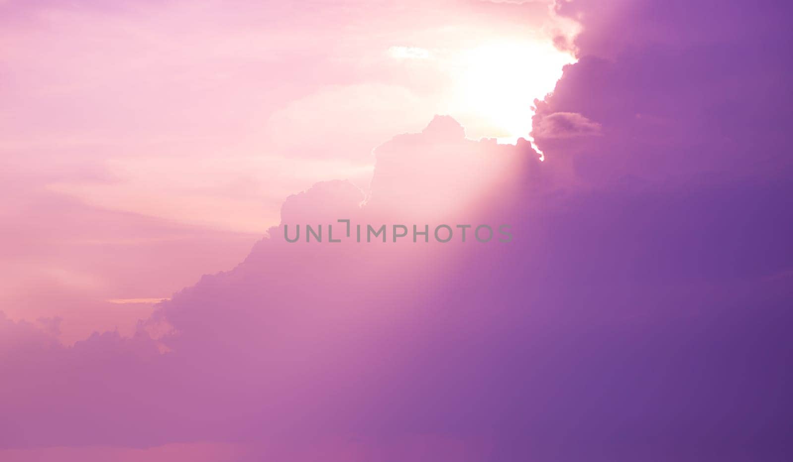 Abstract and pattern of cloud sky, Velvet violet, Velvet Purple, Trend color background, Pattern of colorful cloud and sky sunset or sunrise: Dramatic sunset in twilight, Beautyful of sky
