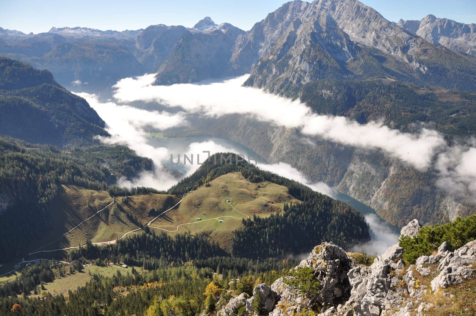 Mountains of Konigssee, Schonau, Berchtesgadener Land, Bavaria, Germany