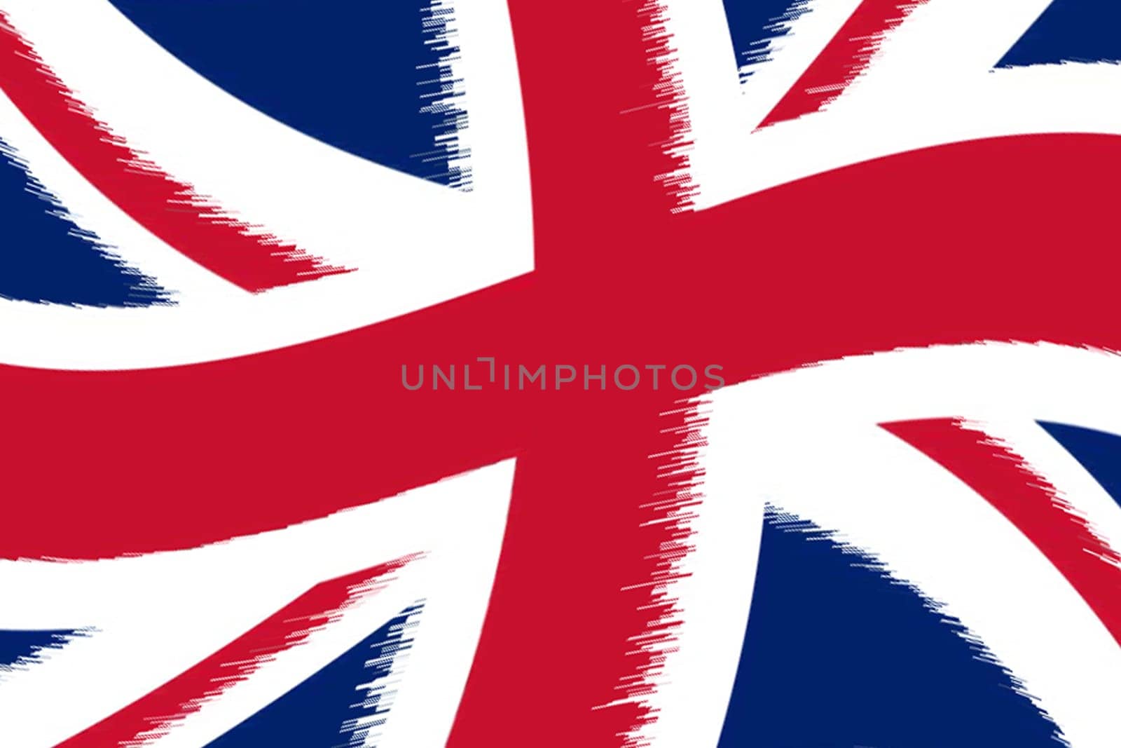 Waving national flag of Great Britain. Illustration. Universal background.