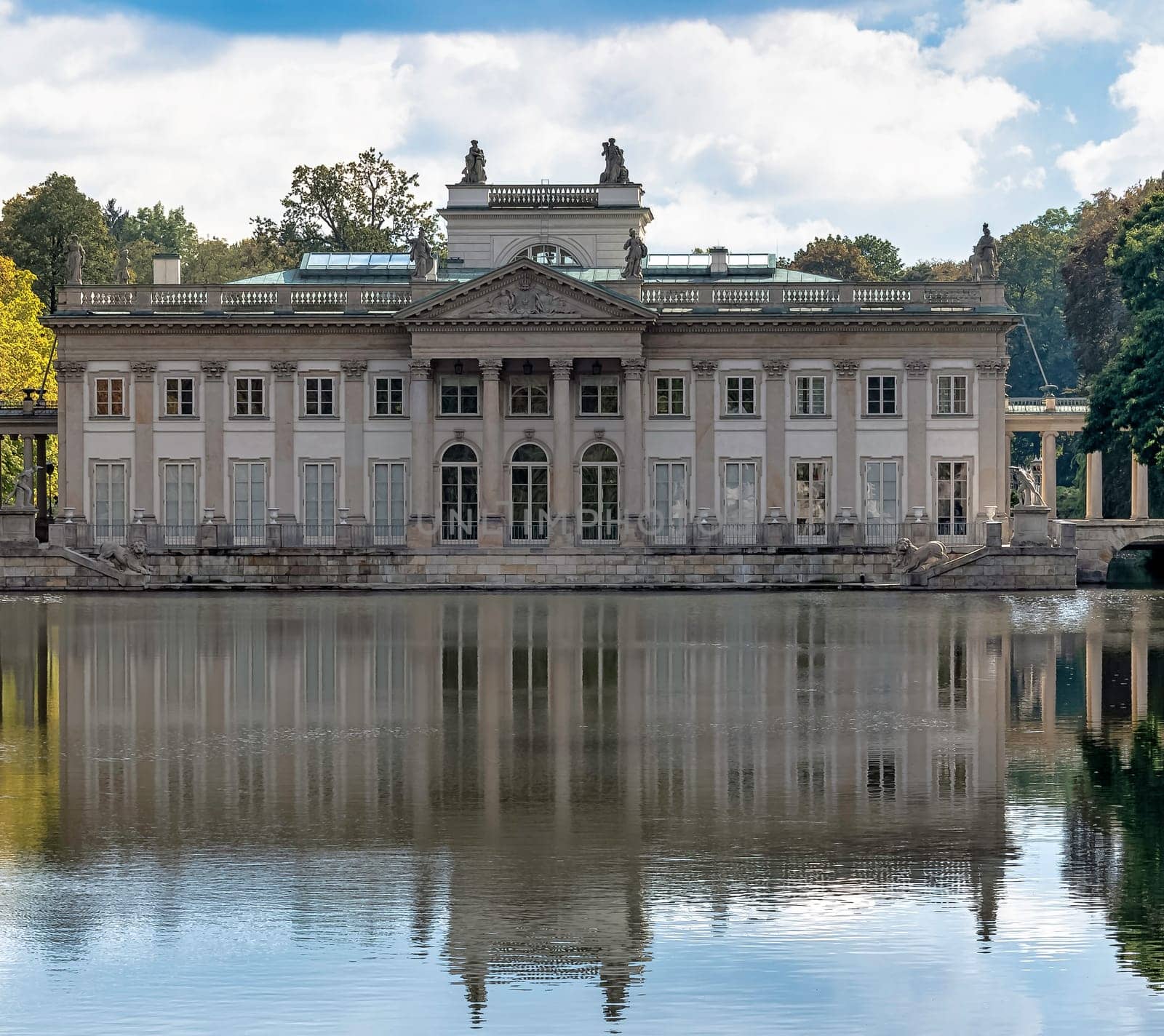 Palace on the Isle also known as Baths Palace or Palace on the Water - Royal Baths Park, Warsaw, Poland