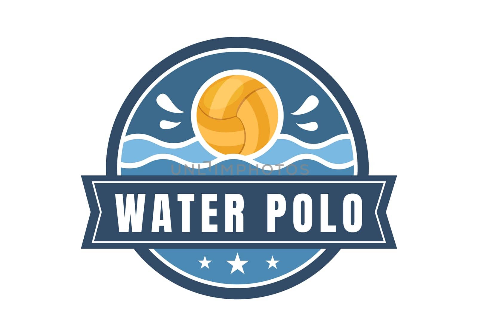 Water Polo Sport Player Playing to Throw the Ball on the Opponent's Goal in the Swimming Pool in Flat Cartoon Hand Drawn Templates Illustration