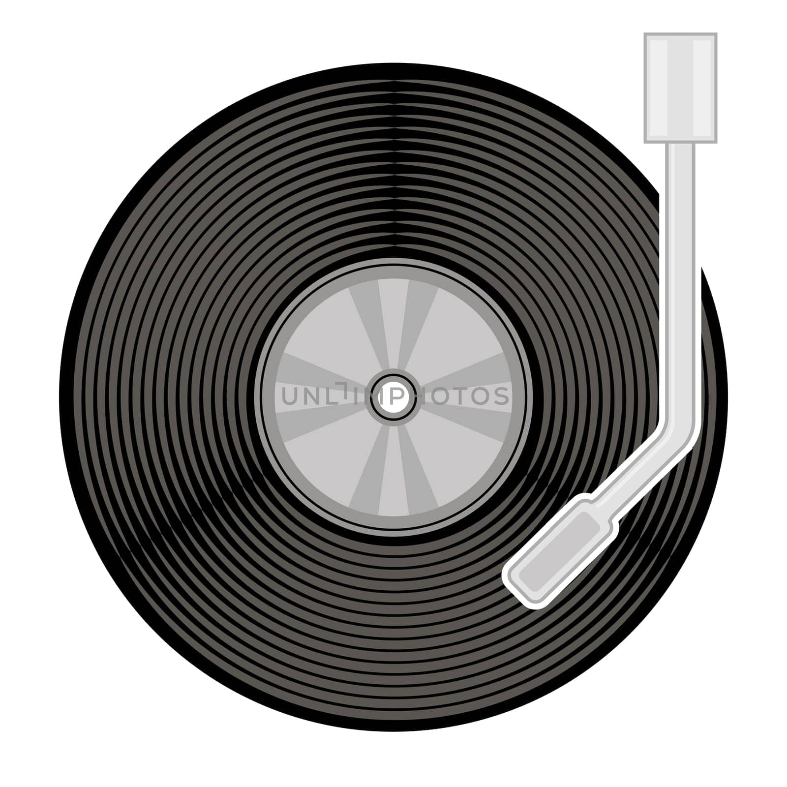 Vinyl plate disc isolated on white background. Music retro icon.