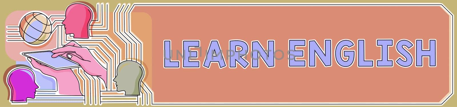 Conceptual caption Learn English, Conceptual photo Universal Language Easy Communication and Understand