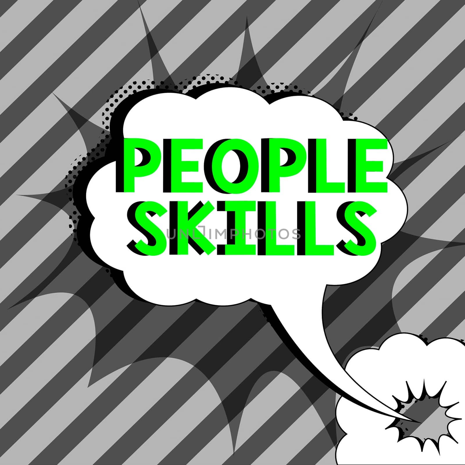 Conceptual display People Skills, Conceptual photo Get Along well Effective Communication Rapport Approachable