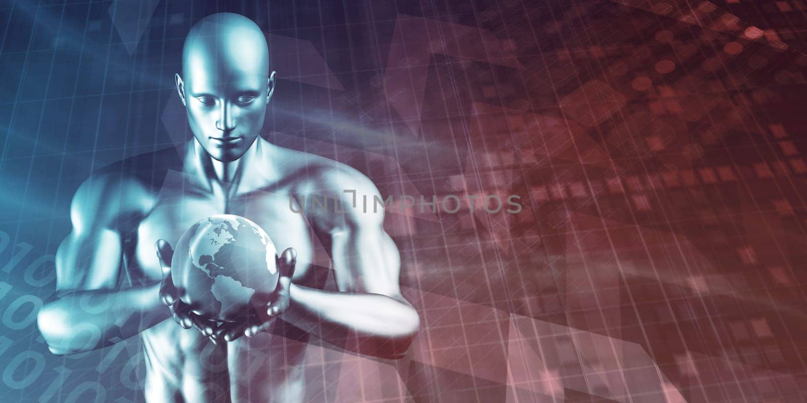 Business Technology Concept on Worldwide Report View