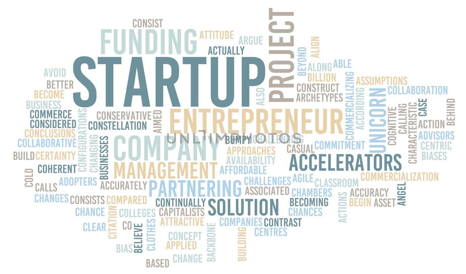 Startup as a Creative Business Concept Abstract