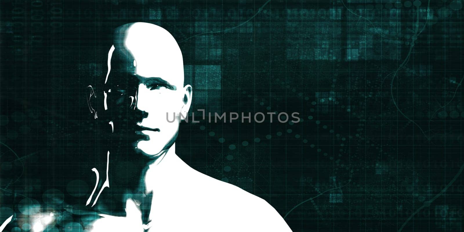 Business Technology Background with Futuristic Creative Abstract