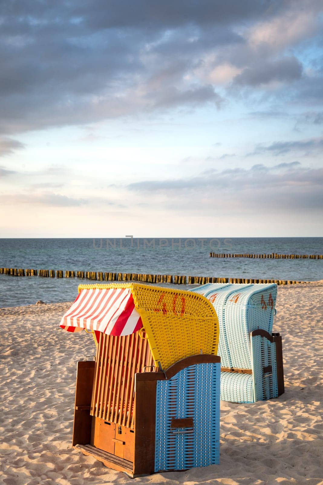 Beach chair near the Baltic Sea, Germany