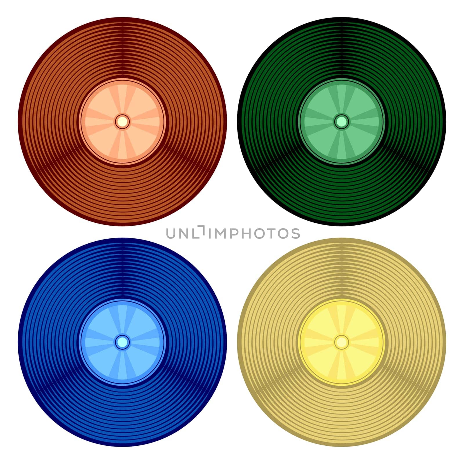 Vinyl plate disc isolated on white background. Music retro icon.