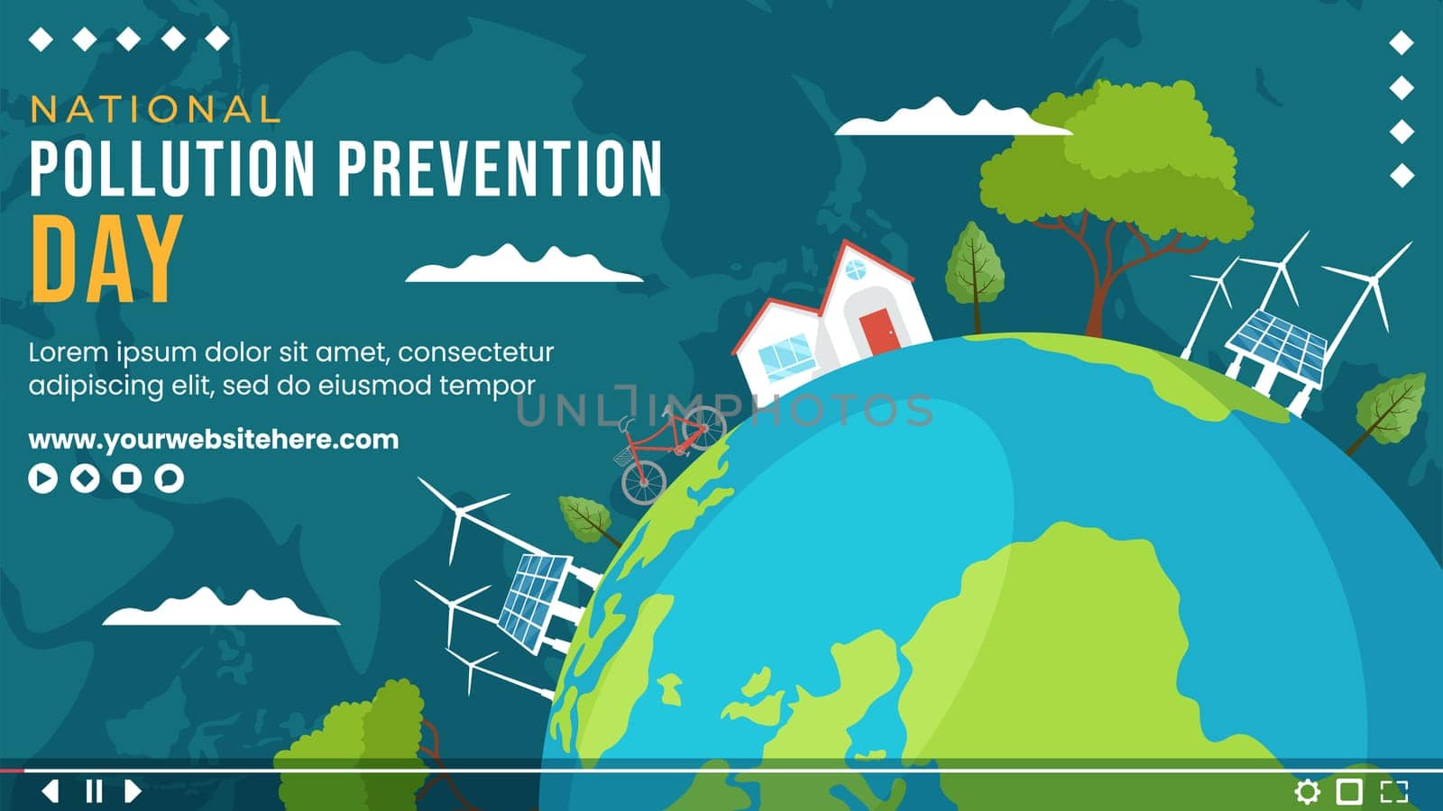 National Pollution Prevention Day Thumbnail Flat Cartoon Hand Drawn Templates Illustration