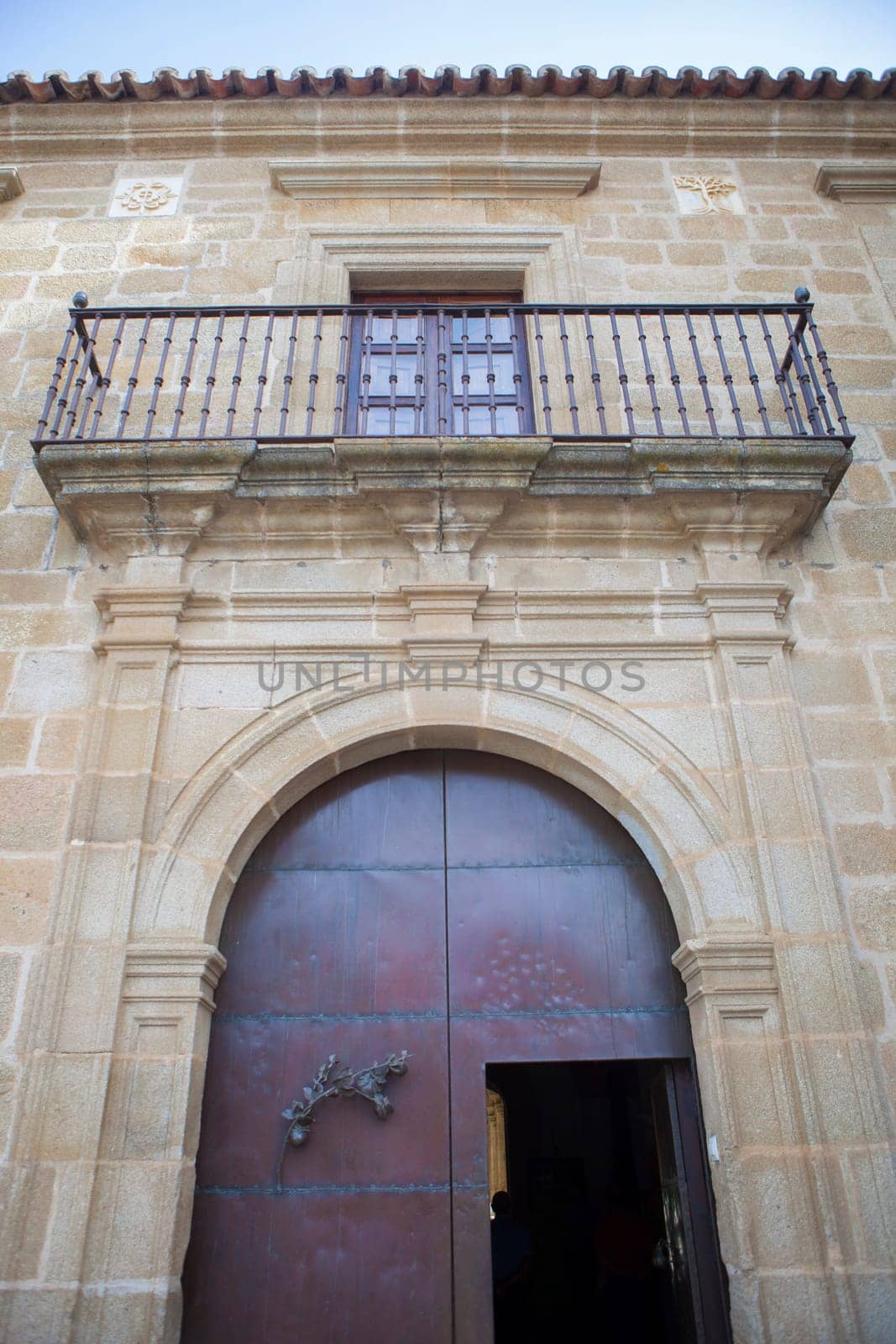 Convent of San Benito, parent headquarters of the order of Alcantara, Caceres, Extremadura, Spain. Main door