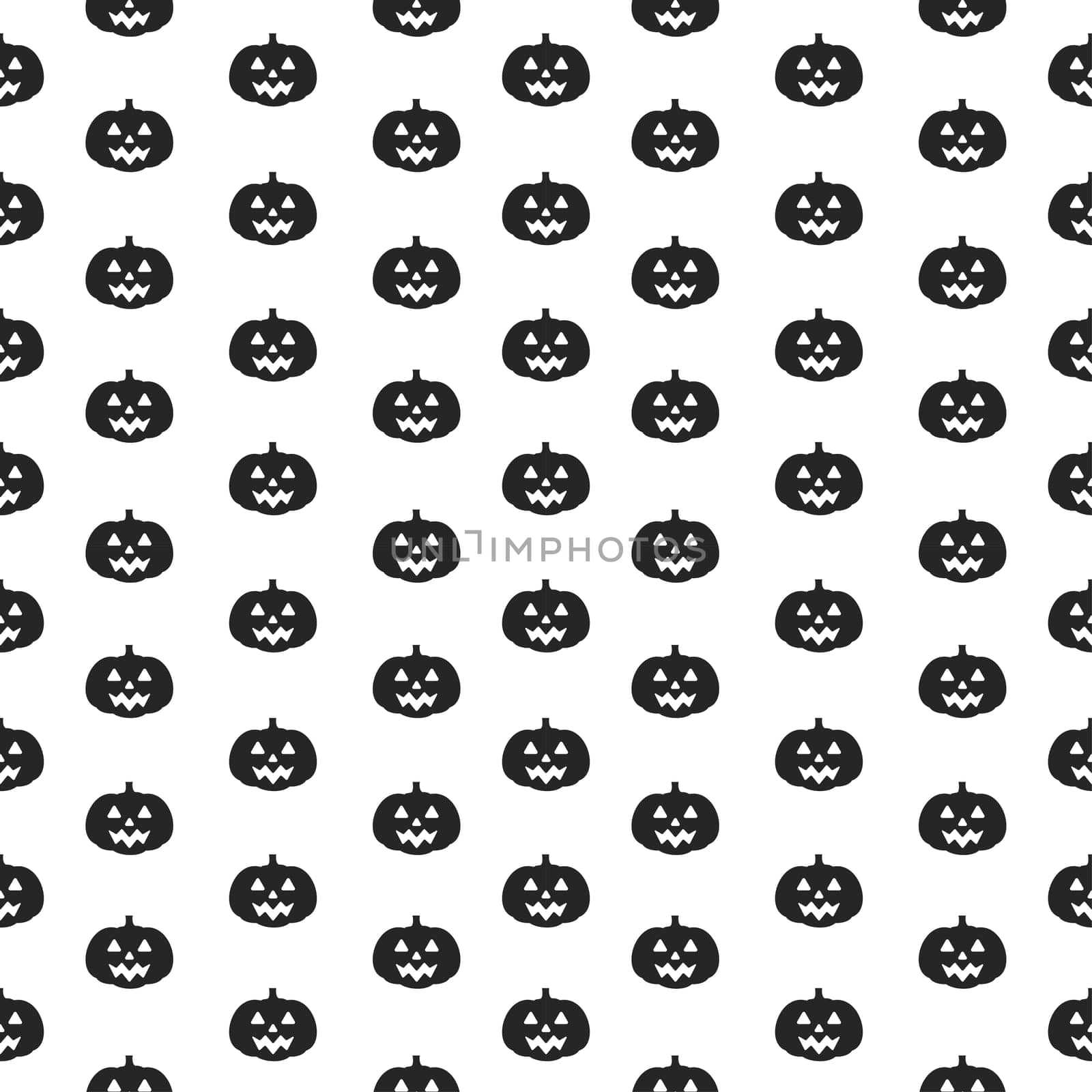 Halloween Seamless Pattern Design With Witch, Haunted House, Pumpkins or Bats in Template Hand Drawn Cartoon Flat Illustration