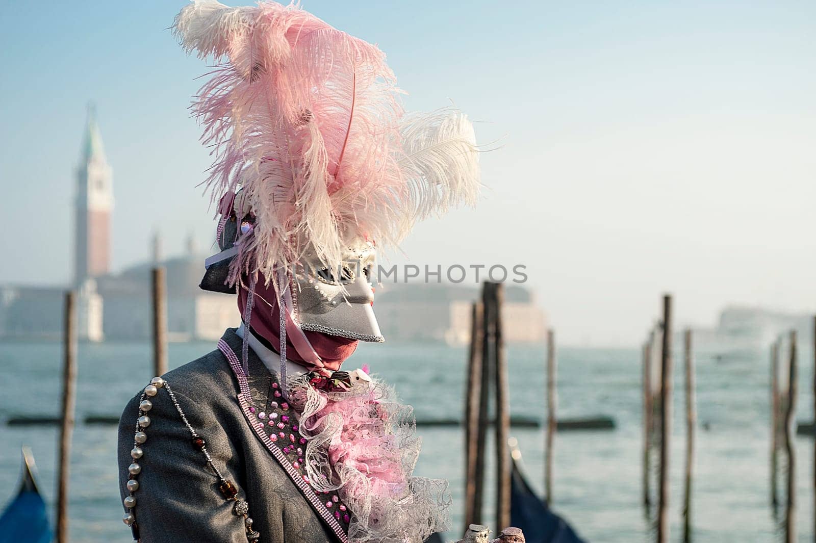 VENICE, ITALY - Febrary 21 2019: The masks of the Venice carnival 2019.