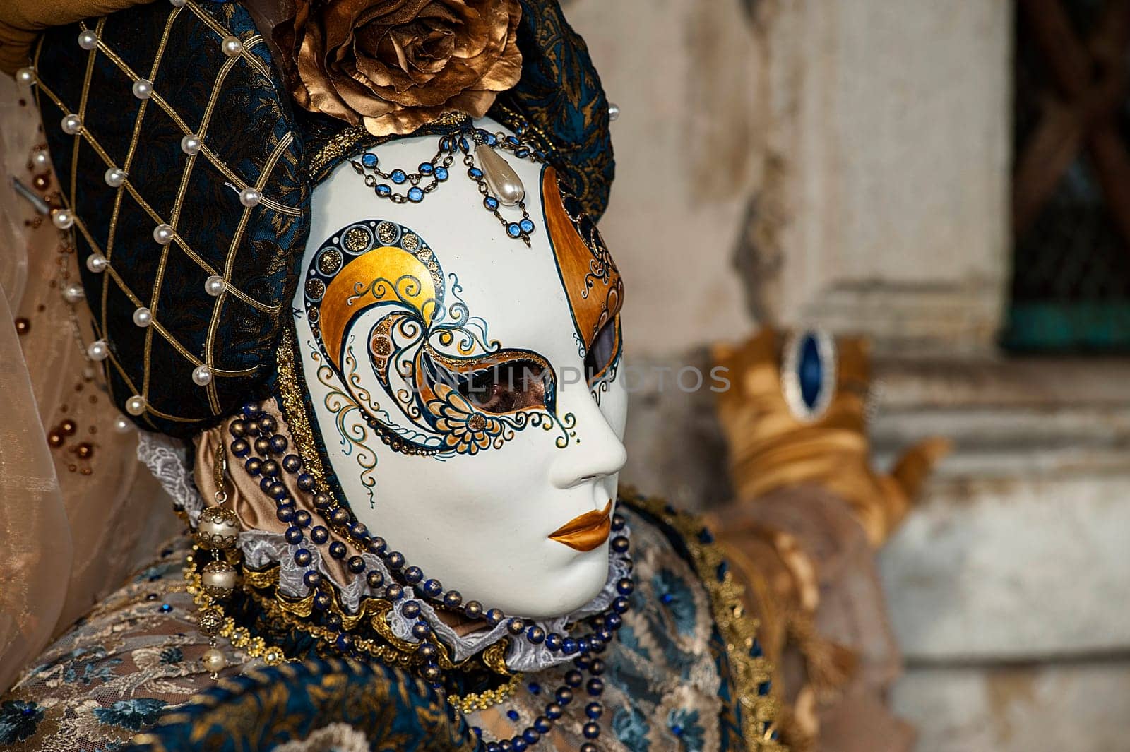 VENICE, ITALY - Febrary 5 2018: The masks of the Venice carnival 2018.