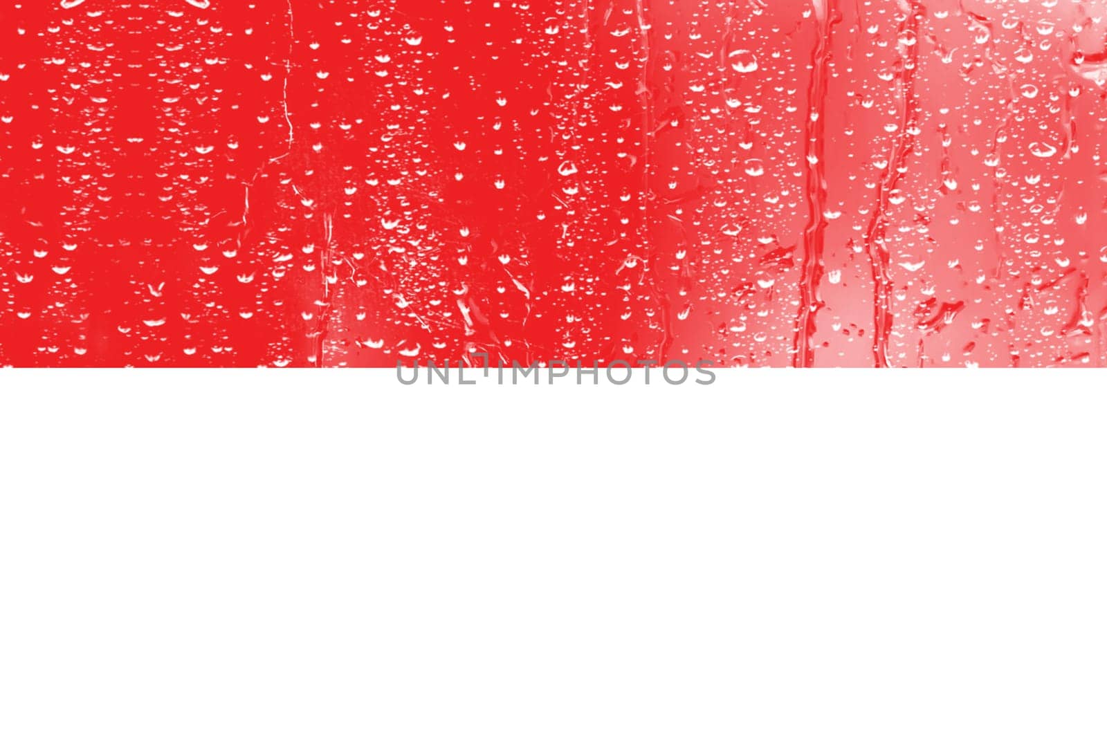 3D Flag of Indonesia on a glass with water drop background.