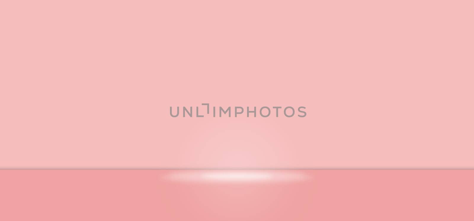 Blank Rose Quartz color abstract with empty product display platform, modern studio, wall scene fashion, stage podium floor and colorful presentation simple art spotlight summer banner. 3D rendering.