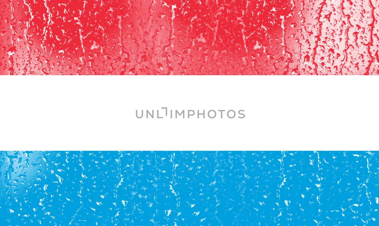 3D Flag of Luxembourg on a glass with water drop background.