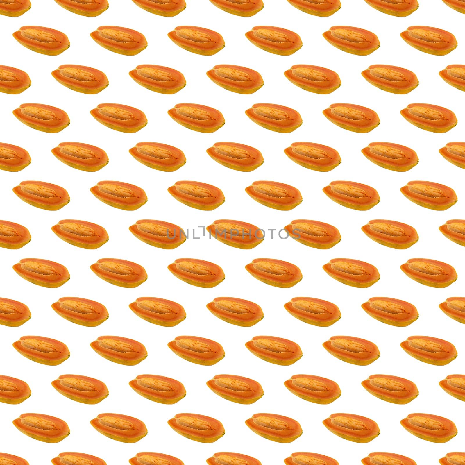 papaya pattern seamless on white background