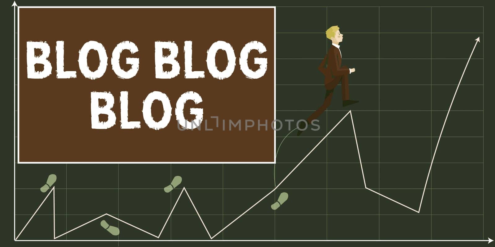 Sign displaying Blog Blog Blog, Concept meaning Internet blogging trend modern virtual communication