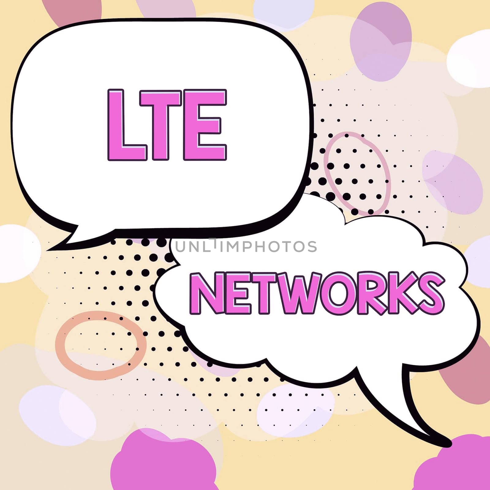 Hand writing sign Lte Networks, Business approach Fastest network connection available for wireless communication