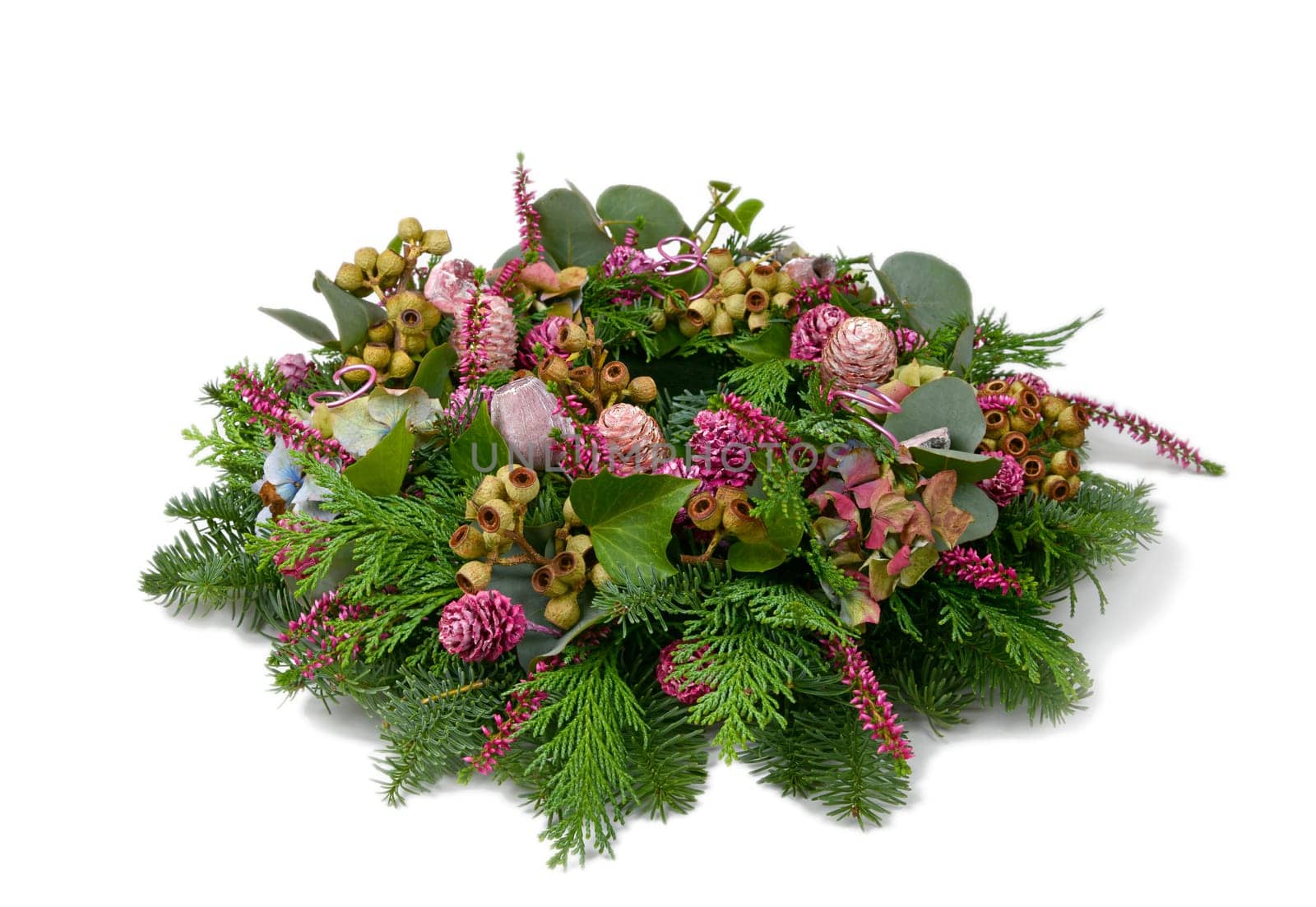 handmade grave decoration for the winter
