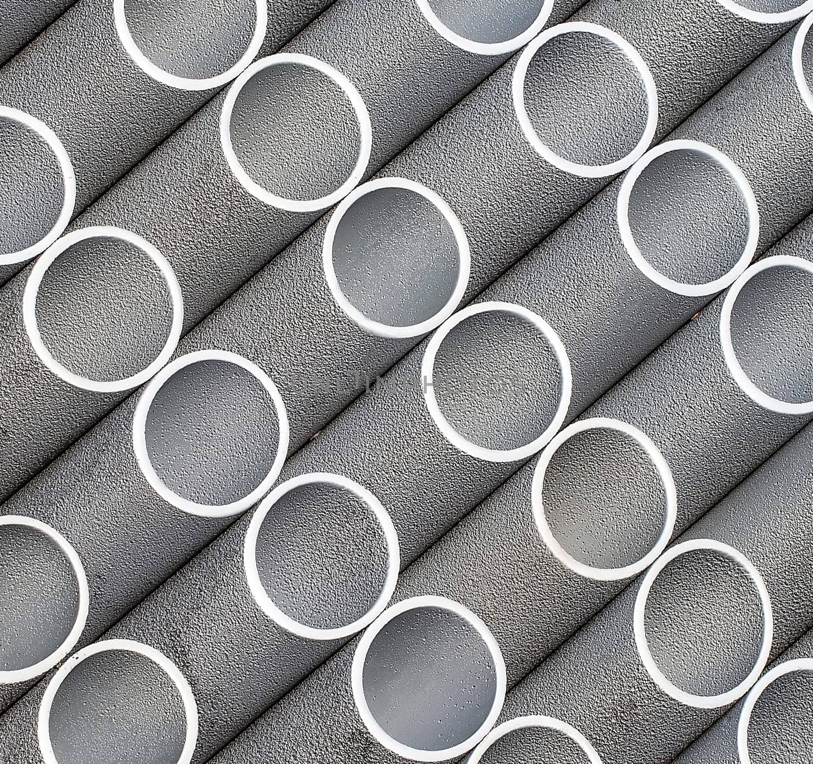 The chrome silver pipes abstract background. Close up
