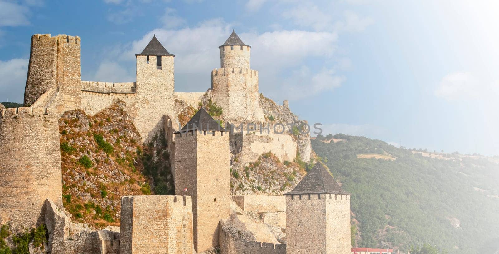 The Ancient castle fortress on the river Golubac, Serbia