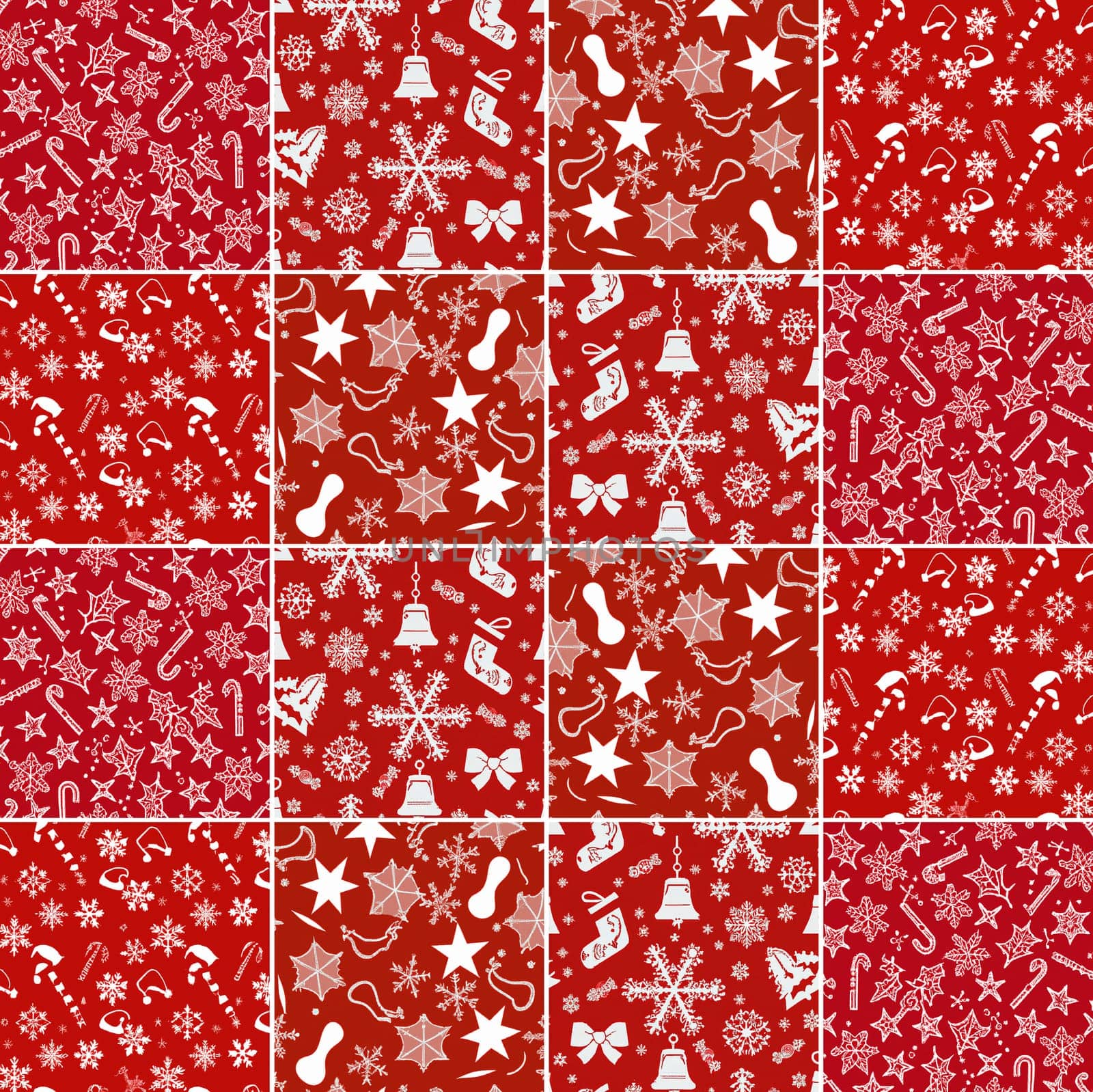 Illustration of a red Christmas background