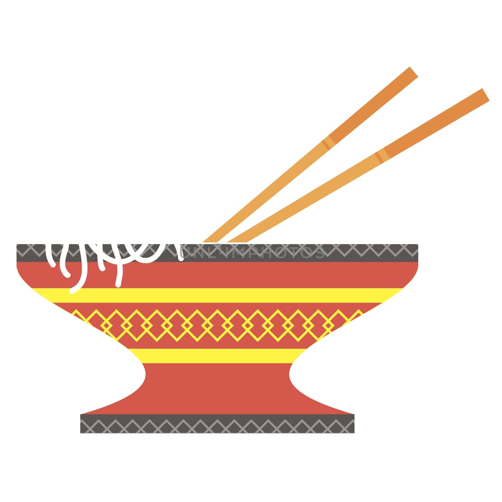 Chinese food logo Isolated on White Background.