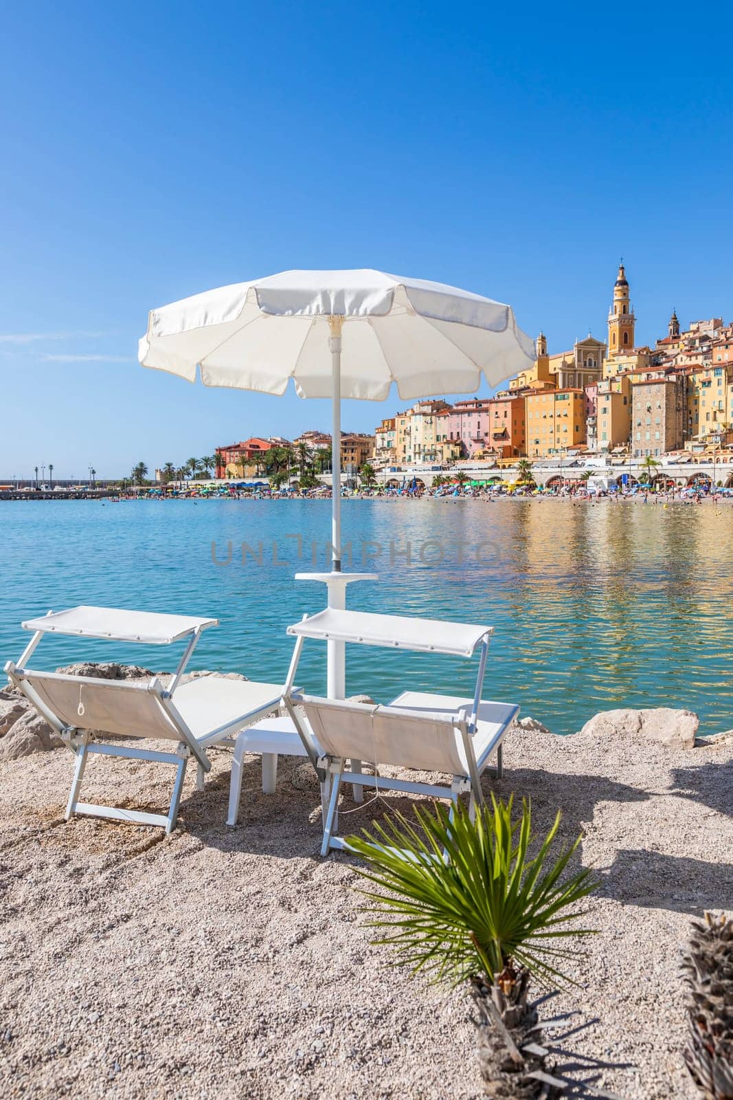Menton, France - circa August 2021: view of the French Riviera, named the Coast Azur, located in the South of France.