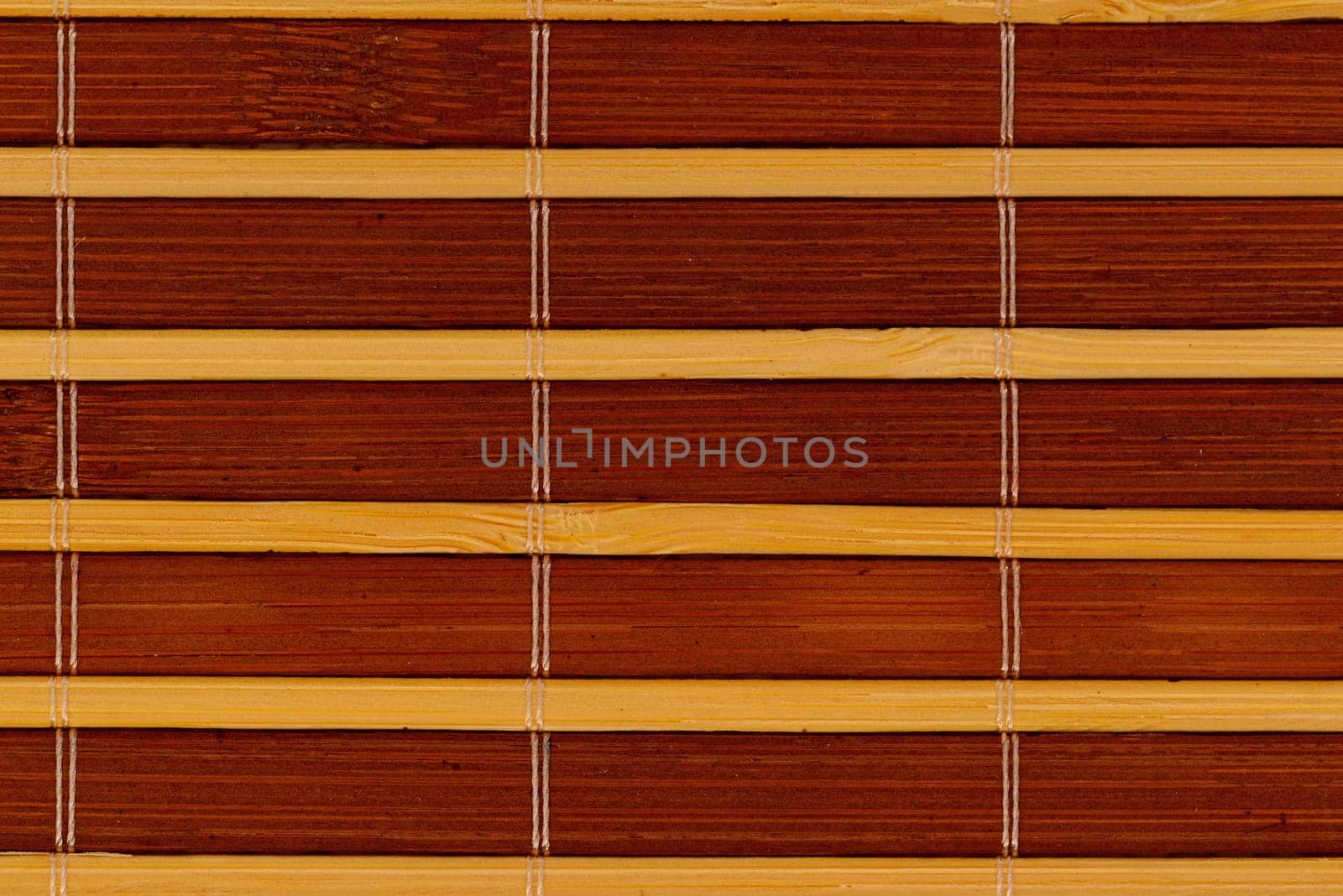 Brown bamboo mat with even pattern