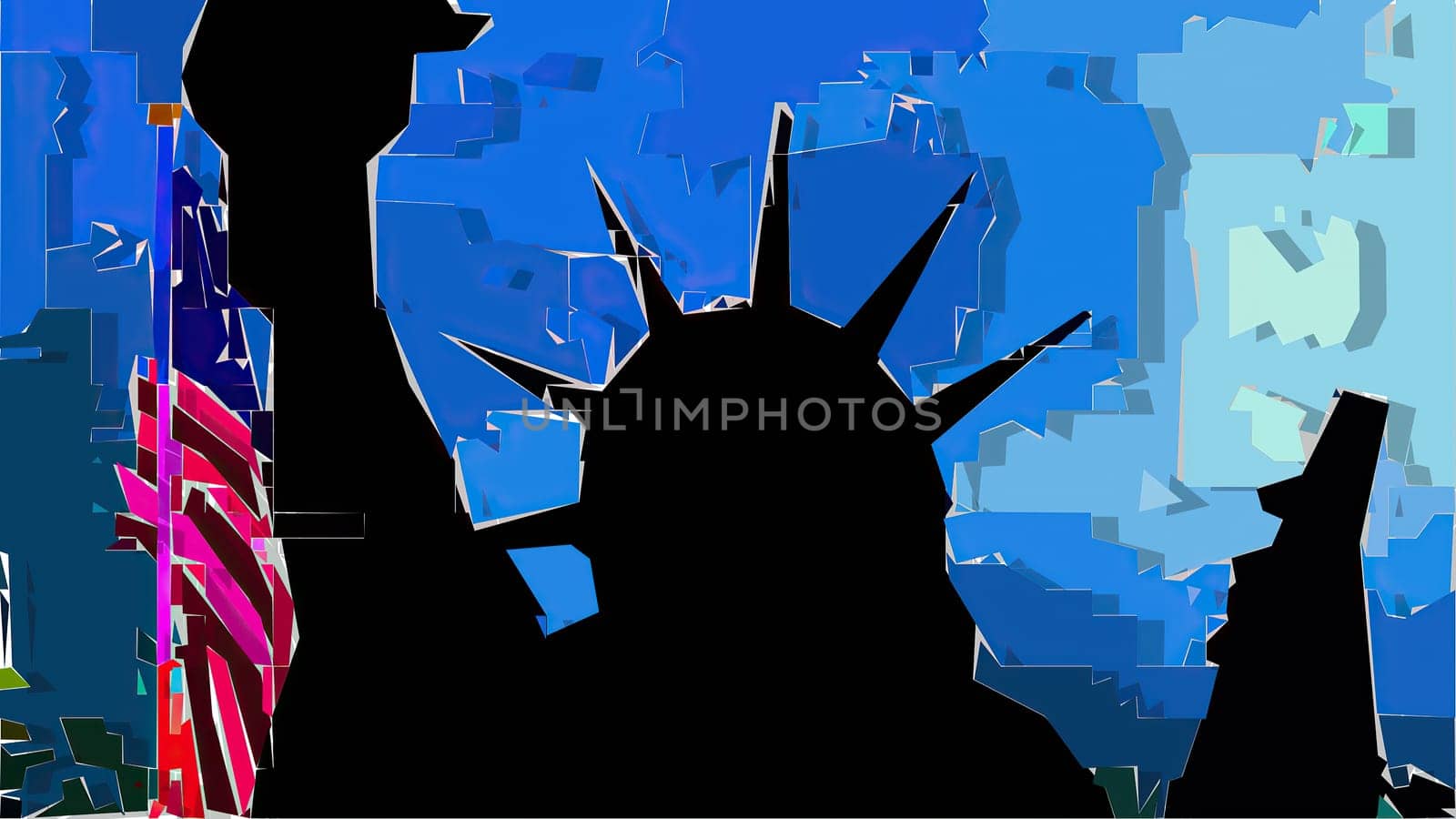 New York Statue of Liberty in a Pop Art Style ,New York Statue of Liberty in a Pop Art Style