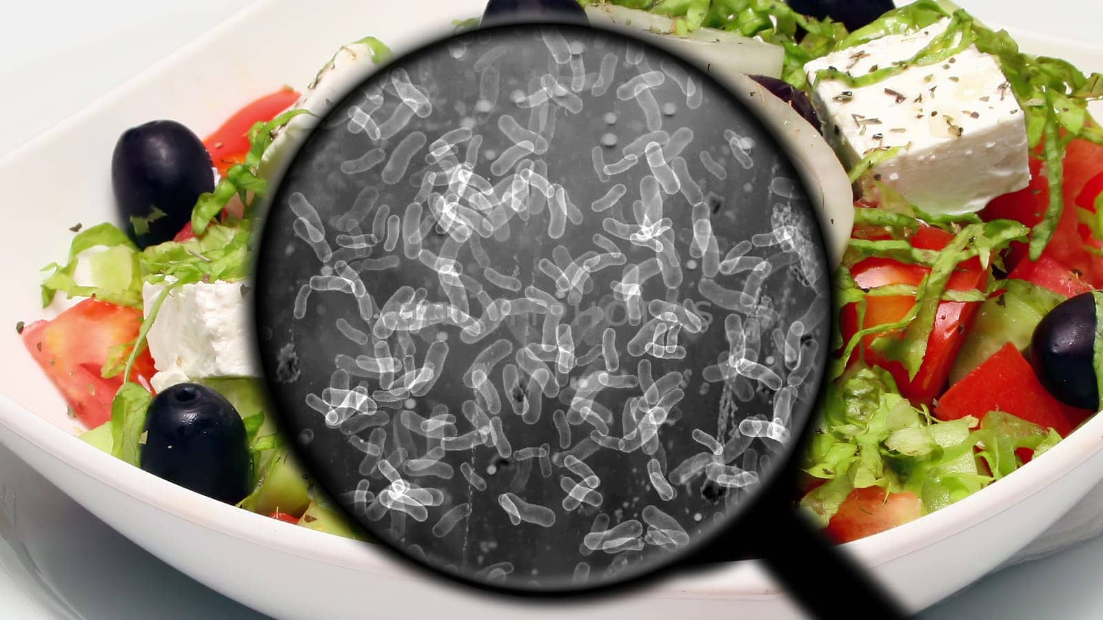 Searching for bacteria in vegetables,Searching for bacteria in vegetables