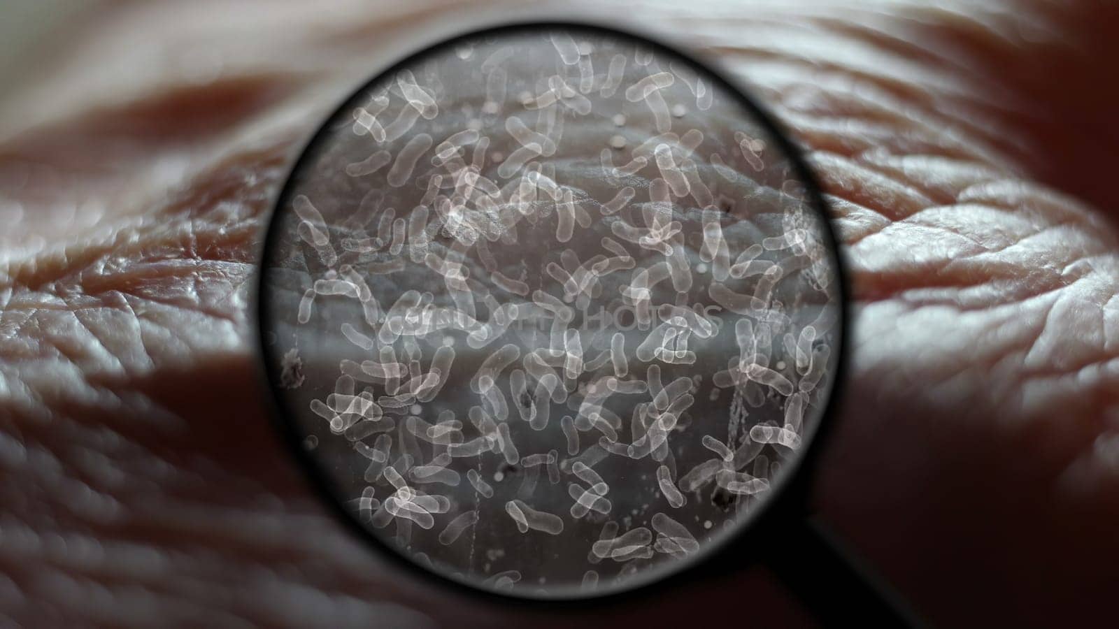 Searching for bacteria on human skin,Searching for bacteria on human skin
