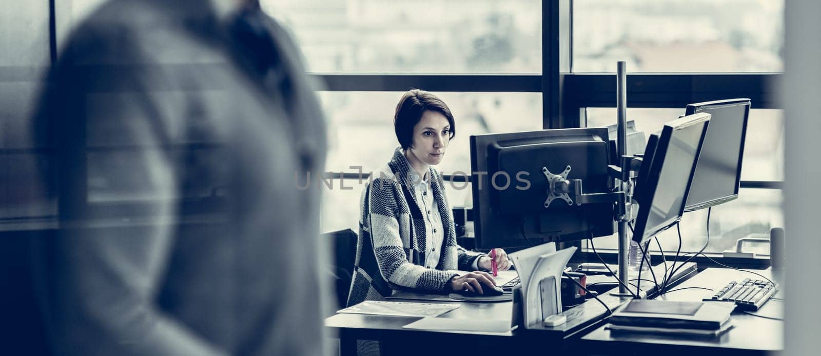 Personal assistant working in corporate office. Business and entrepreneurship concept.