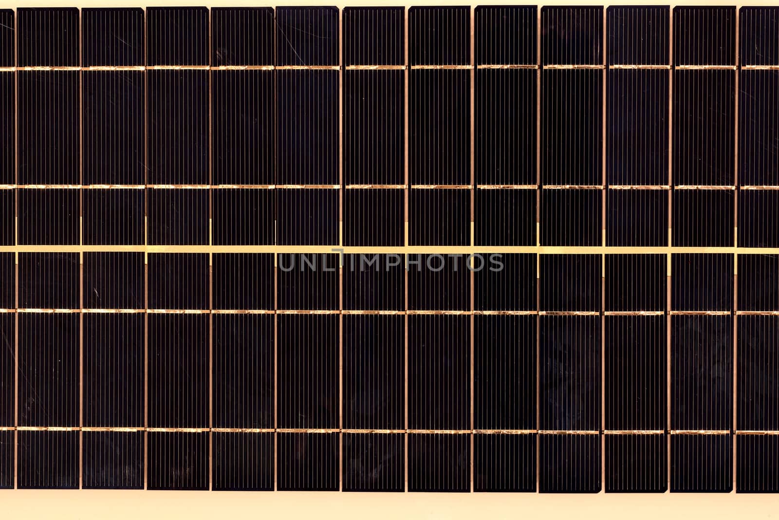 Solar panel in a closeup