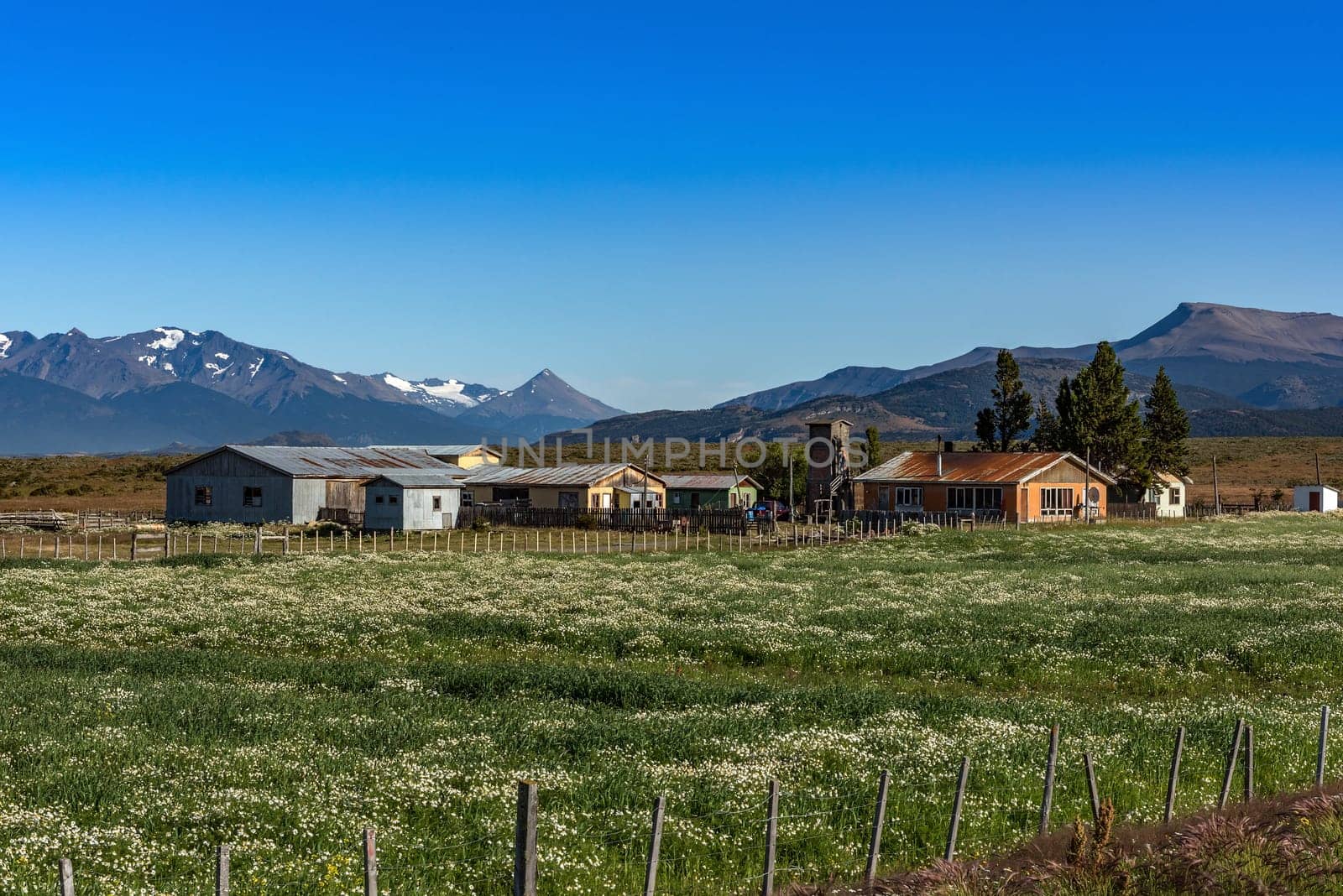 Farm on the Ultima Esperanza fjord, Puerto Natales, Chile